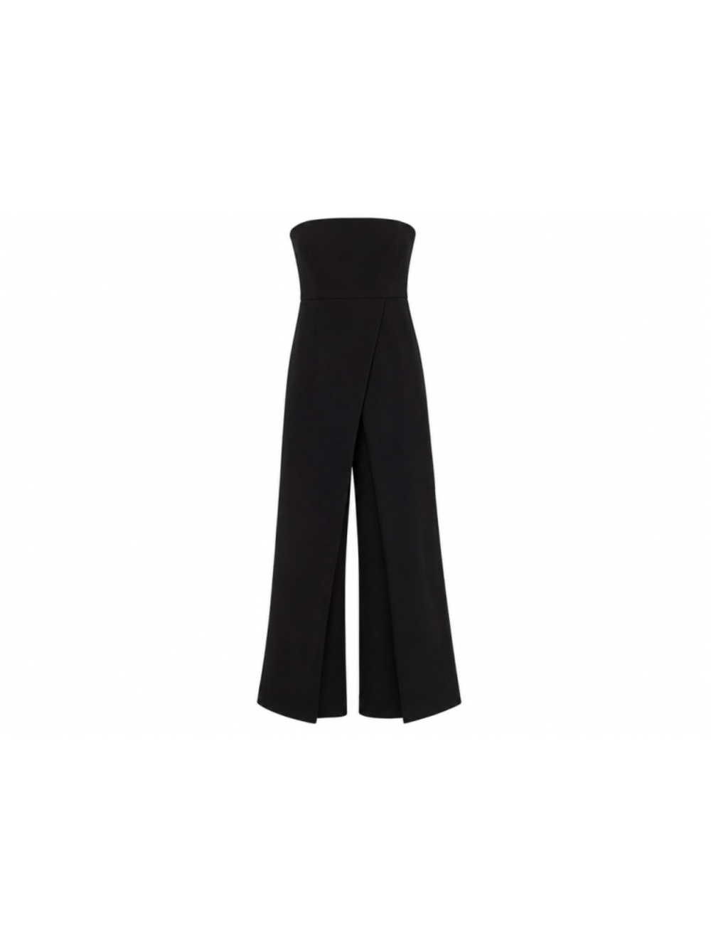 White House Black Market Strapless Wide Leg Jumpsuit Black Sz 14 Elegant Formal - Picture 2 of 6